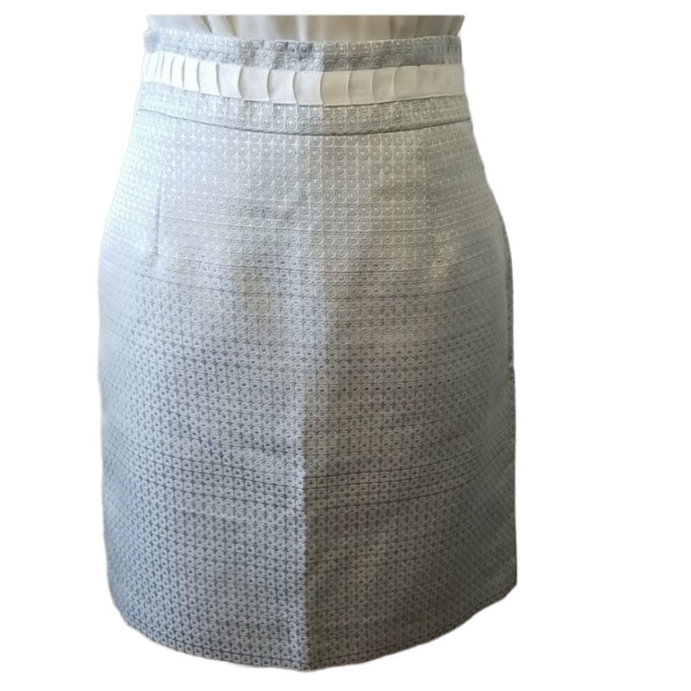 Alex Marie Baby Blue & Silver Pencil Skirt Sz 4P